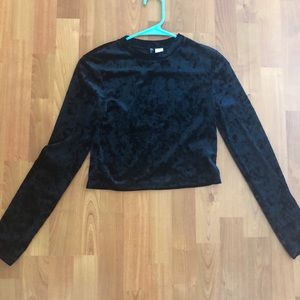 velvet crop tops
